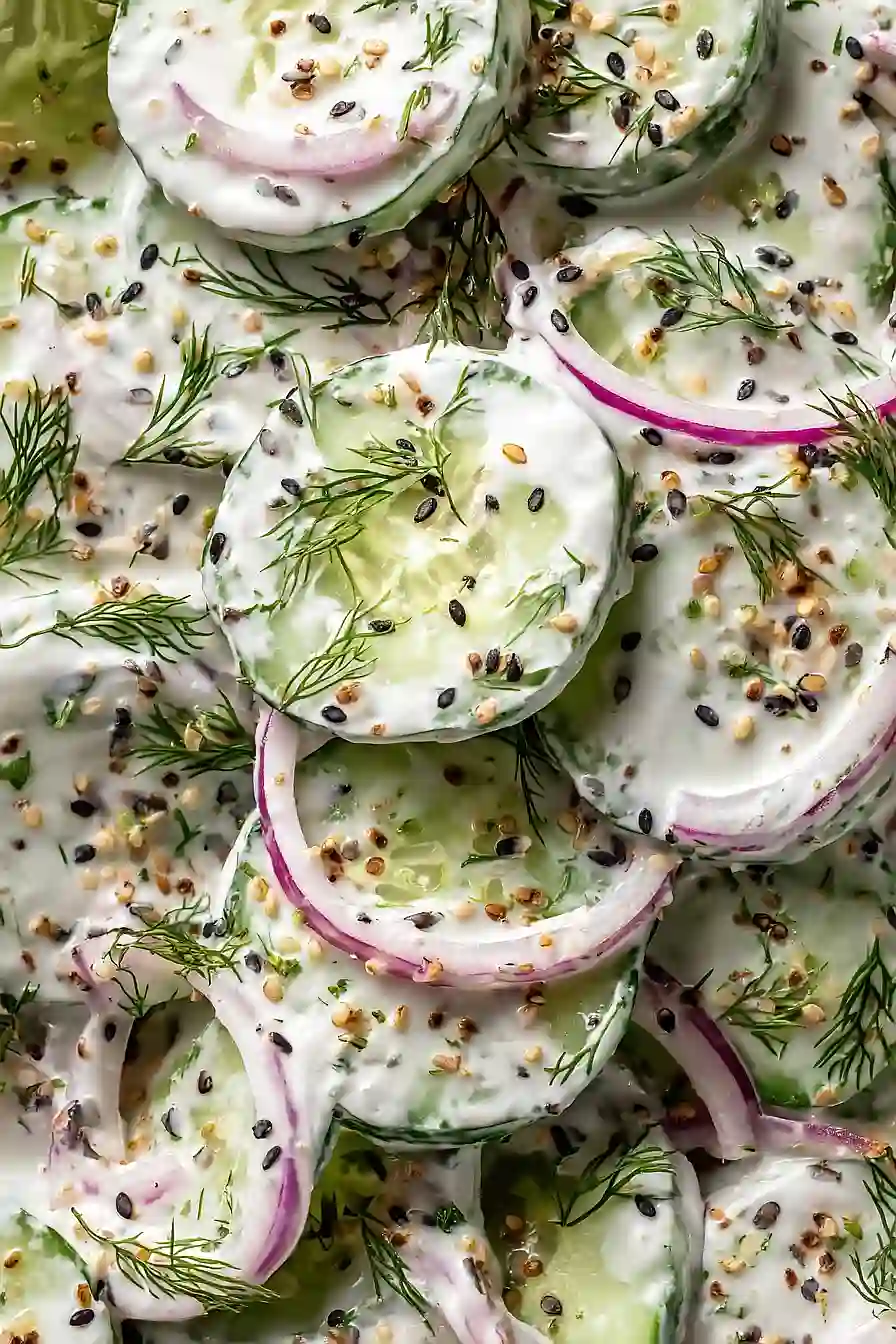 everything bagel cucumber salad