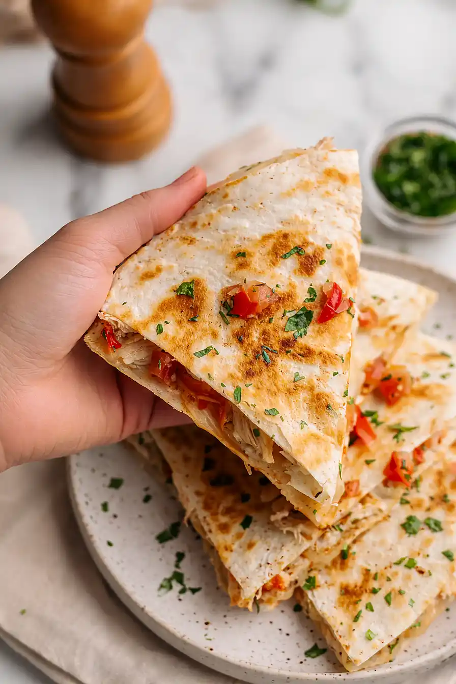crockpot chicken quesadillas
