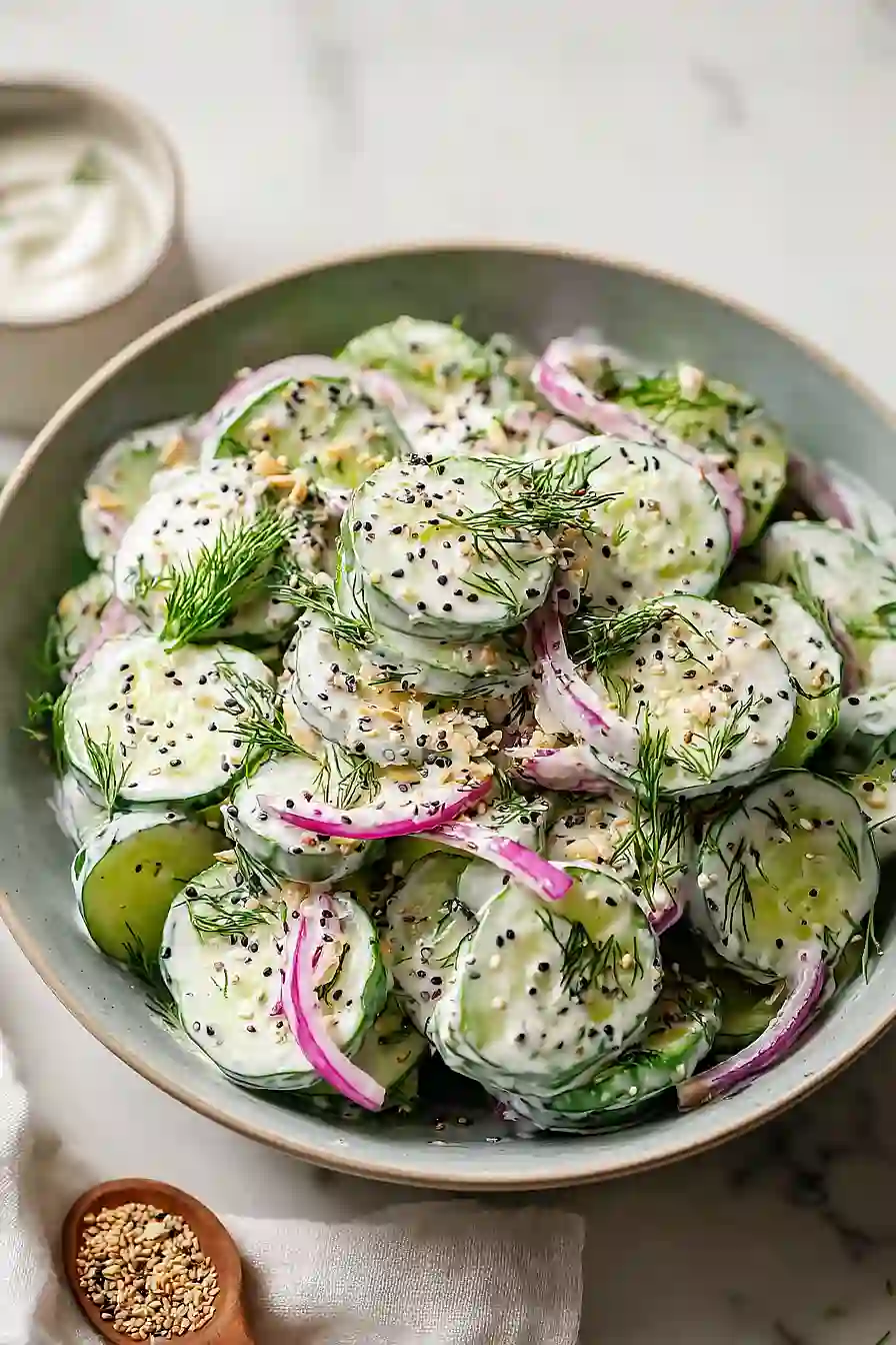 everything bagel cucumber salad