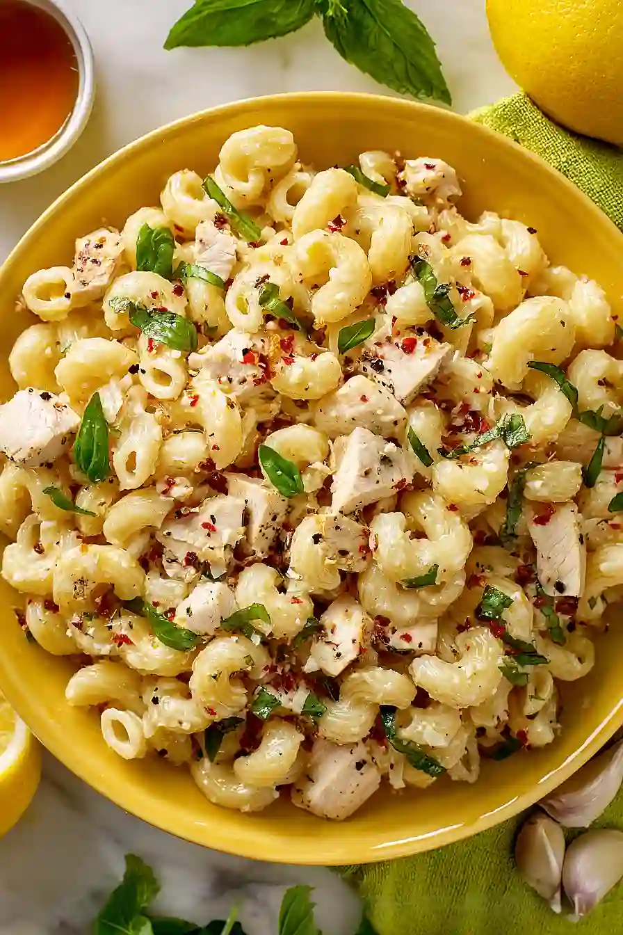 garlic parmesan pasta salad